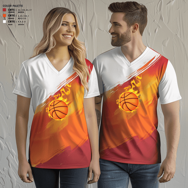 Women's Short Sleeve Vneck Shirt, Houston hot shots, Men's Basketball, Teamtime, Team time, sublimation, custom sports apparel, team uniforms, spirit wear, spiritwear, sports uniforms, custom shirts, team store, custom team store, fundraiser sports, apparel fundraiser