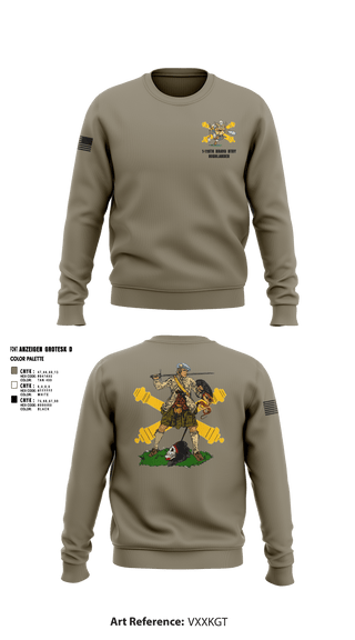 Crew Neck Sweatshirt, Bravo 1-119th FA, , Teamtime, Team time, sublimation, custom sports apparel, team uniforms, spirit wear, spiritwear, sports uniforms, custom shirts, team store, custom team store, fundraiser sports, apparel fundraiser
