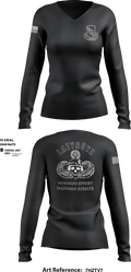 LAZY HELLDIVER 74477476 Women's Long Sleeve V-neck Shirt - 10