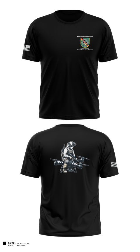 Old School Cotton Feel Shirt, Military Intelligence Detachment 1st Battalion 10th Special Forces Group (Airborne), Army, Teamtime, Team time, sublimation, custom sports apparel, team uniforms, spirit wear, spiritwear, sports uniforms, custom shirts, team store, custom team store, fundraiser sports, apparel fundraiser