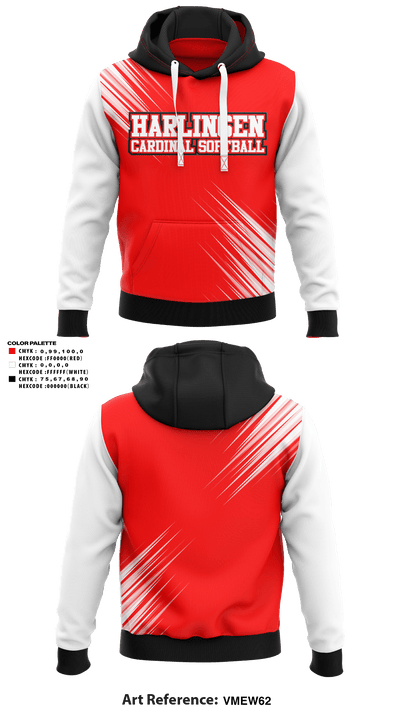 Harlingen Cardinal Softball 11737773 Hoodie - 1