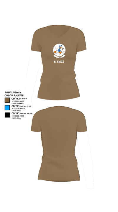6 AMXS 55831023 Women's Short Sleeve V-neck Shirt - 4