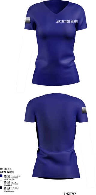Women's Short Sleeve Vneck Shirt, AIRSTATION MIAMI, , Teamtime, Team time, sublimation, custom sports apparel, team uniforms, spirit wear, spiritwear, sports uniforms, custom shirts, team store, custom team store, fundraiser sports, apparel fundraiser