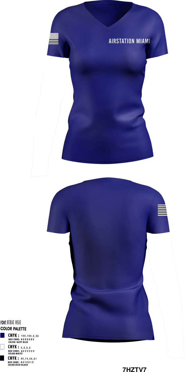 Women's Short Sleeve Vneck Shirt, AIRSTATION MIAMI, , Teamtime, Team time, sublimation, custom sports apparel, team uniforms, spirit wear, spiritwear, sports uniforms, custom shirts, team store, custom team store, fundraiser sports, apparel fundraiser