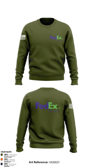 Crew Neck Sweatshirt, FedEx GroundFedEx Ground, , Teamtime, Team time, sublimation, custom sports apparel, team uniforms, spirit wear, spiritwear, sports uniforms, custom shirts, team store, custom team store, fundraiser sports, apparel fundraiser