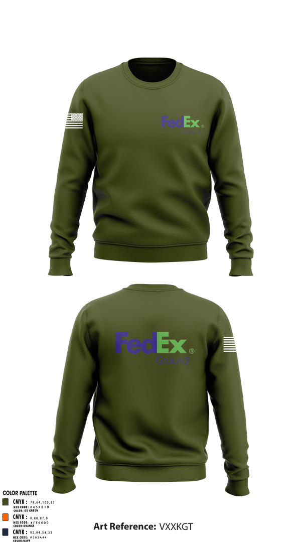 Crew Neck Sweatshirt, FedEx GroundFedEx Ground, , Teamtime, Team time, sublimation, custom sports apparel, team uniforms, spirit wear, spiritwear, sports uniforms, custom shirts, team store, custom team store, fundraiser sports, apparel fundraiser