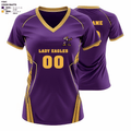 Lady Eagles 38011589 Women's Short Sleeve V-neck Shirt - 4