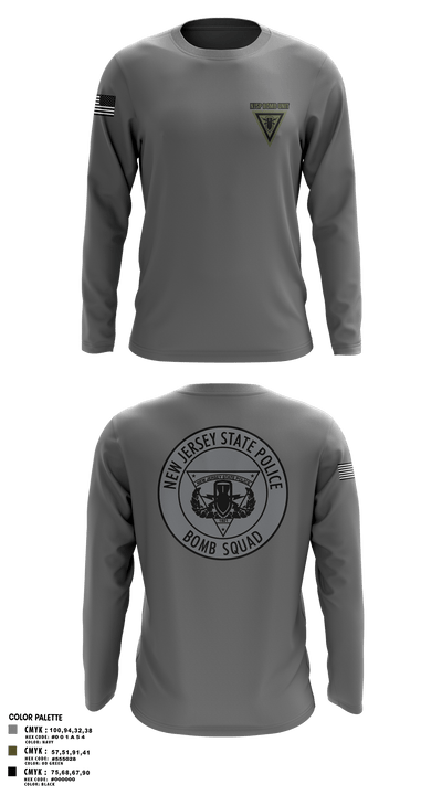 NJSP BOMB UNIT 44514852 Long Sleeve Performance Polo - 191