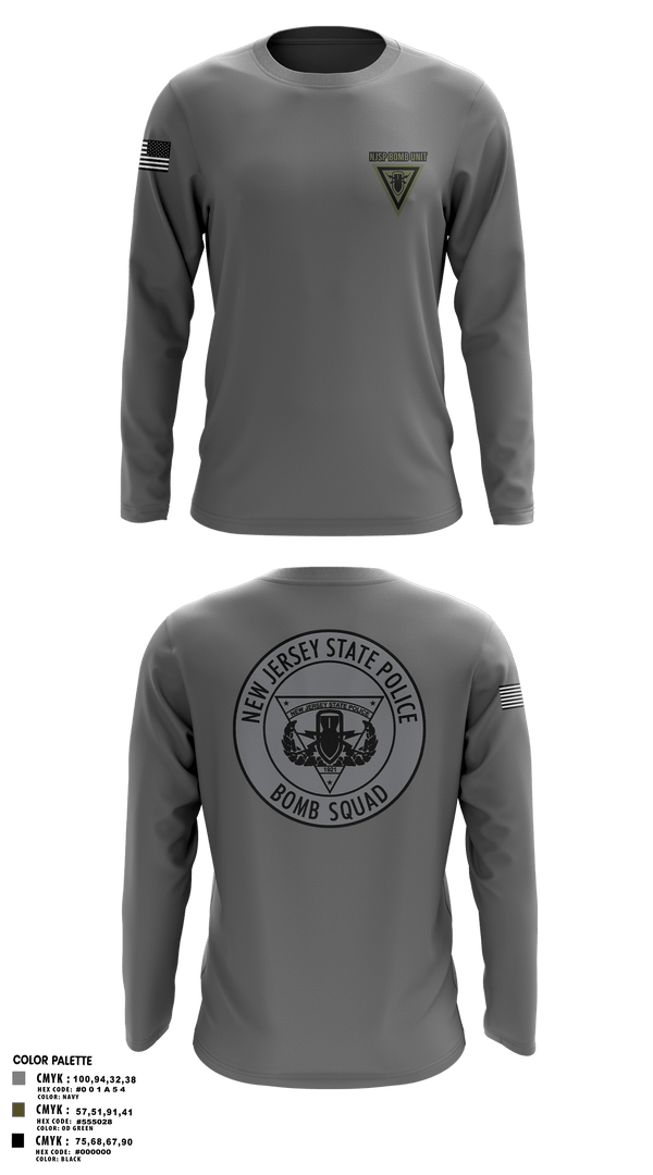 Long Sleeve Performance Polo, NJSP BOMB UNIT, , Teamtime, Team time, sublimation, custom sports apparel, team uniforms, spirit wear, spiritwear, sports uniforms, custom shirts, team store, custom team store, fundraiser sports, apparel fundraiser