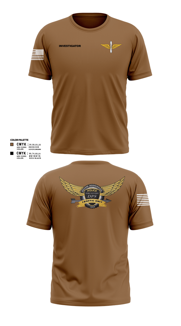 Short Sleeve Performance Shirt, Investigator, Army, Teamtime, Team time, sublimation, custom sports apparel, team uniforms, spirit wear, spiritwear, sports uniforms, custom shirts, team store, custom team store, fundraiser sports, apparel fundraiser