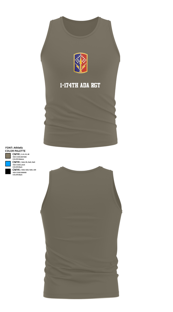 Tank Top, 1-174th ADA RGT, , Teamtime, Team time, sublimation, custom sports apparel, team uniforms, spirit wear, spiritwear, sports uniforms, custom shirts, team store, custom team store, fundraiser sports, apparel fundraiser