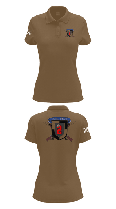 2nd Battalion 43692183 Women's Short Sleeve Performance Polo  - 15