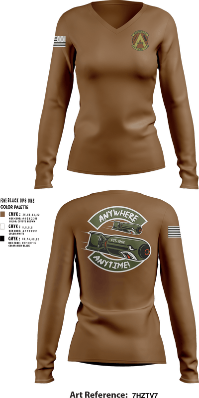 340th Flying Training Group 94922399 Women's Long Sleeve V-neck Shirt - 1