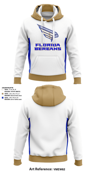 Hoodie, FLORIDA BEREANS, Football, Teamtime, Team time, sublimation, custom sports apparel, team uniforms, spirit wear, spiritwear, sports uniforms, custom shirts, team store, custom team store, fundraiser sports, apparel fundraiser