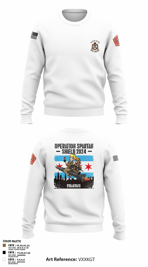 Crew Neck Sweatshirt, 34th DSB, Army, Teamtime, Team time, sublimation, custom sports apparel, team uniforms, spirit wear, spiritwear, sports uniforms, custom shirts, team store, custom team store, fundraiser sports, apparel fundraiser