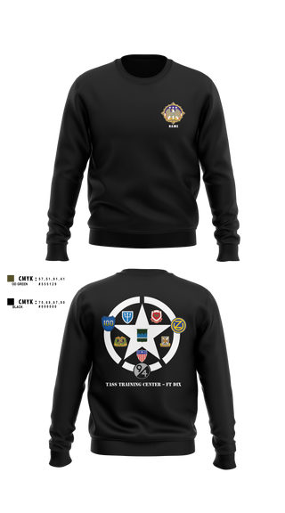 Crew Neck Sweatshirt, 80th TC, TTC-Dix, Army, Teamtime, Team time, sublimation, custom sports apparel, team uniforms, spirit wear, spiritwear, sports uniforms, custom shirts, team store, custom team store, fundraiser sports, apparel fundraiser