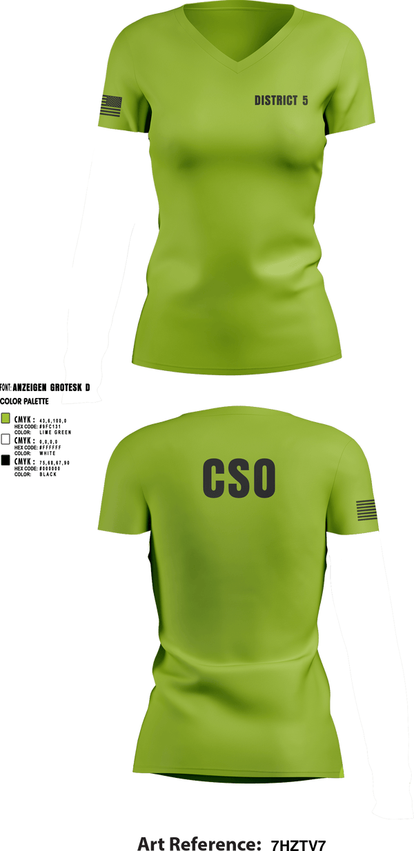 Women's Short Sleeve Vneck Shirt, District 5 CSO, Police, Teamtime, Team time, sublimation, custom sports apparel, team uniforms, spirit wear, spiritwear, sports uniforms, custom shirts, team store, custom team store, fundraiser sports, apparel fundraiser