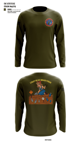 Long Sleeve Performance Shirt, MCB Camp Blaz Ordnance, Marines, Teamtime, Team time, sublimation, custom sports apparel, team uniforms, spirit wear, spiritwear, sports uniforms, custom shirts, team store, custom team store, fundraiser sports, apparel fundraiser