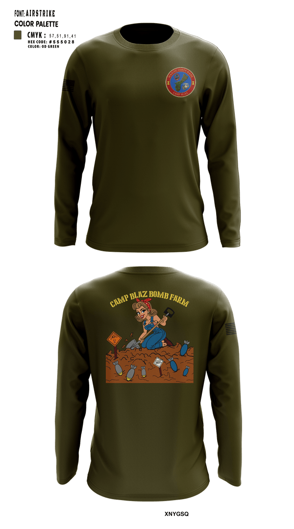 Long Sleeve Performance Shirt, MCB Camp Blaz Ordnance, Marines, Teamtime, Team time, sublimation, custom sports apparel, team uniforms, spirit wear, spiritwear, sports uniforms, custom shirts, team store, custom team store, fundraiser sports, apparel fundraiser