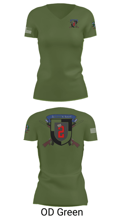 2nd Battalion 43692183 Women's Short Sleeve V-neck Shirt - 48