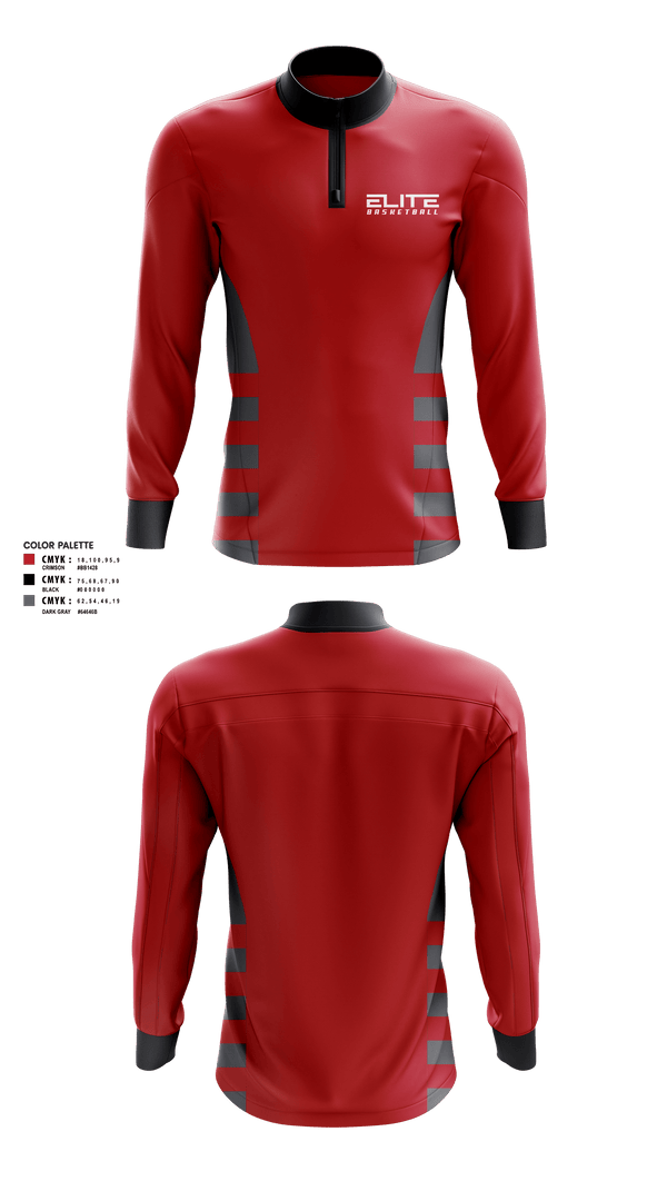 Quarter Zip Jacket, Ildar Elite, Men's Basketball, Teamtime, Team time, sublimation, custom sports apparel, team uniforms, spirit wear, spiritwear, sports uniforms, custom shirts, team store, custom team store, fundraiser sports, apparel fundraiser