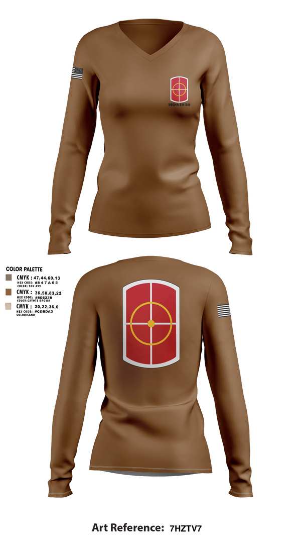 Women's Long Sleeve Vneck Shirt, 980th EN BN, Army, Teamtime, Team time, sublimation, custom sports apparel, team uniforms, spirit wear, spiritwear, sports uniforms, custom shirts, team store, custom team store, fundraiser sports, apparel fundraiser