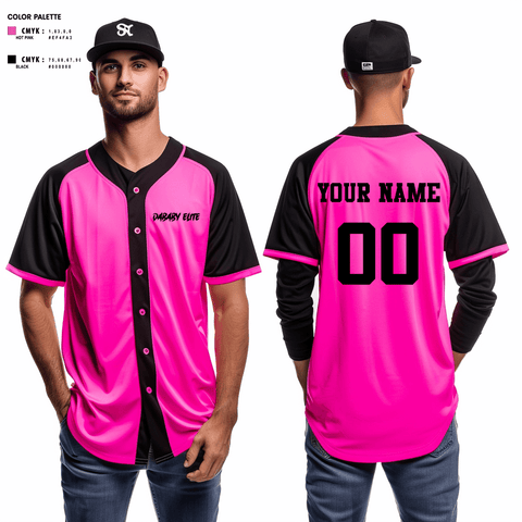 Full Button Baseball Jersey, Dababy Elite, Baseball, Teamtime, Team time, sublimation, custom sports apparel, team uniforms, spirit wear, spiritwear, sports uniforms, custom shirts, team store, custom team store, fundraiser sports, apparel fundraiser