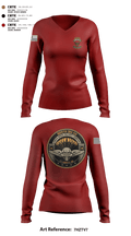 824th QM CO (CADC-A) 69842964 Women's Long Sleeve V-neck Shirt - 3 (2)