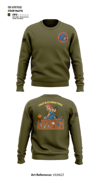 Crew Neck Sweatshirt, MCB Camp Blaz Ordnance, Marines, Teamtime, Team time, sublimation, custom sports apparel, team uniforms, spirit wear, spiritwear, sports uniforms, custom shirts, team store, custom team store, fundraiser sports, apparel fundraiser