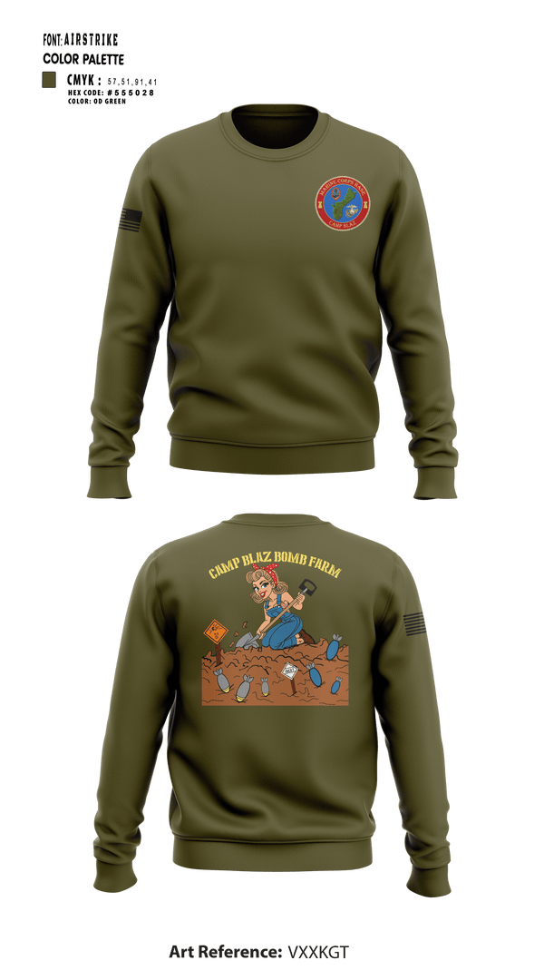 Crew Neck Sweatshirt, MCB Camp Blaz Ordnance, Marines, Teamtime, Team time, sublimation, custom sports apparel, team uniforms, spirit wear, spiritwear, sports uniforms, custom shirts, team store, custom team store, fundraiser sports, apparel fundraiser
