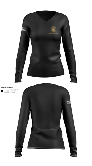 Maryland Transportation Authority Police CIU 69756551 Women's Long Sleeve V-neck Shirt - 5