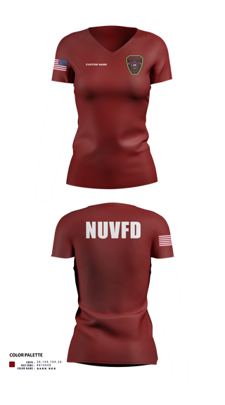 North Union TWP VFD Women's Short Sleeve V-neck Shirt - 40