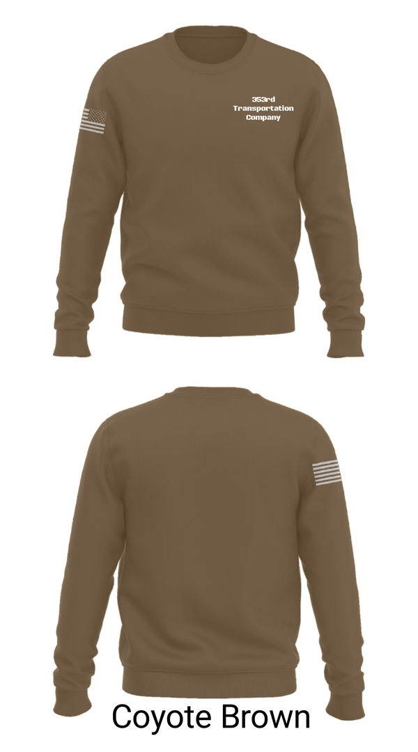 Crew Neck Sweatshirt, 353rd Transportation Company, Army, Teamtime, Team time, sublimation, custom sports apparel, team uniforms, spirit wear, spiritwear, sports uniforms, custom shirts, team store, custom team store, fundraiser sports, apparel fundraiser