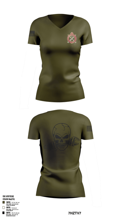 829 EVCC 7864711 Women's Short Sleeve V-neck Shirt - 3