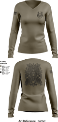 Wardogs 96790208 Women's Long Sleeve V-neck Shirt - 3
