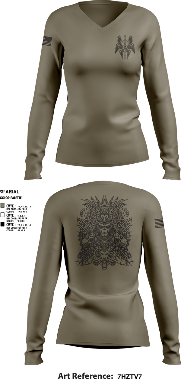 Women's Long Sleeve Vneck Shirt, Wardogs, Army, Teamtime, Team time, sublimation, custom sports apparel, team uniforms, spirit wear, spiritwear, sports uniforms, custom shirts, team store, custom team store, fundraiser sports, apparel fundraiser