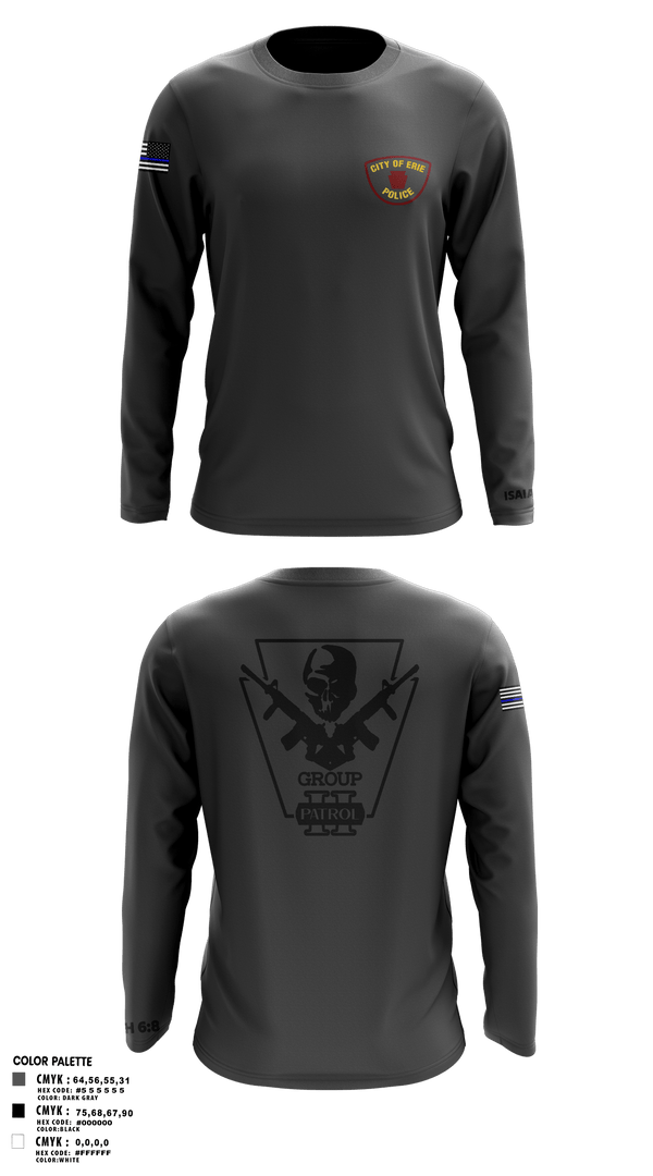 Long Sleeve Performance Polo, Erie police department, Police, Teamtime, Team time, sublimation, custom sports apparel, team uniforms, spirit wear, spiritwear, sports uniforms, custom shirts, team store, custom team store, fundraiser sports, apparel fundraiser