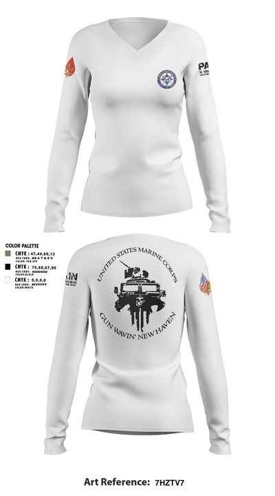 Maintenance Service Company 9999533 Women's Long Sleeve V-neck Shirt - 2