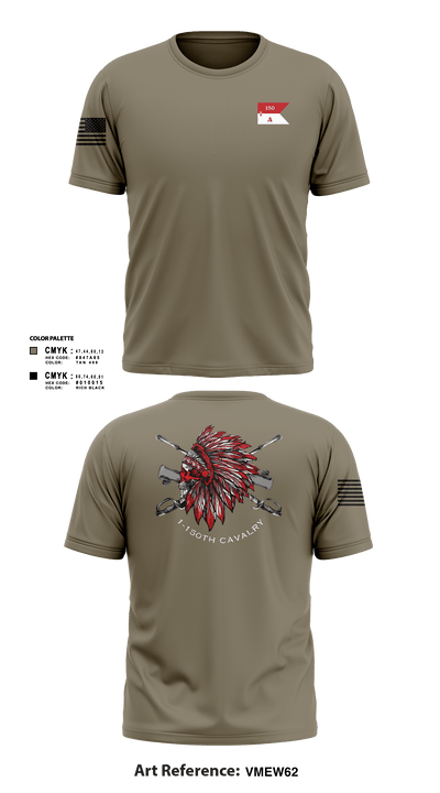 Apache Troop 1-150th 52177042 Short Sleeve Performance Shirt - 5