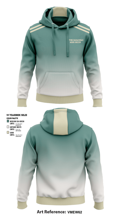Hoodie, Biting Baracudas, Men's Soccer, Teamtime, Team time, sublimation, custom sports apparel, team uniforms, spirit wear, spiritwear, sports uniforms, custom shirts, team store, custom team store, fundraiser sports, apparel fundraiser