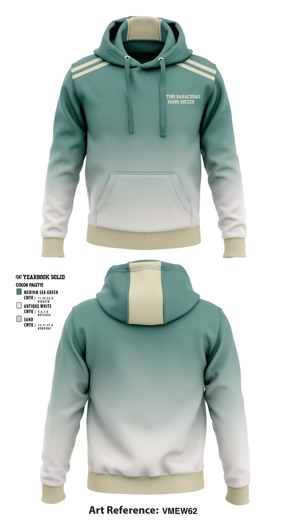 Hoodie, Biting Baracudas, Men's Soccer, Teamtime, Team time, sublimation, custom sports apparel, team uniforms, spirit wear, spiritwear, sports uniforms, custom shirts, team store, custom team store, fundraiser sports, apparel fundraiser