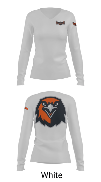 Thunderhawks 38651348 Women's Long Sleeve V-neck Shirt - 16