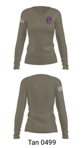 MDW 95441166 Women's Long Sleeve V-neck Shirt - 77