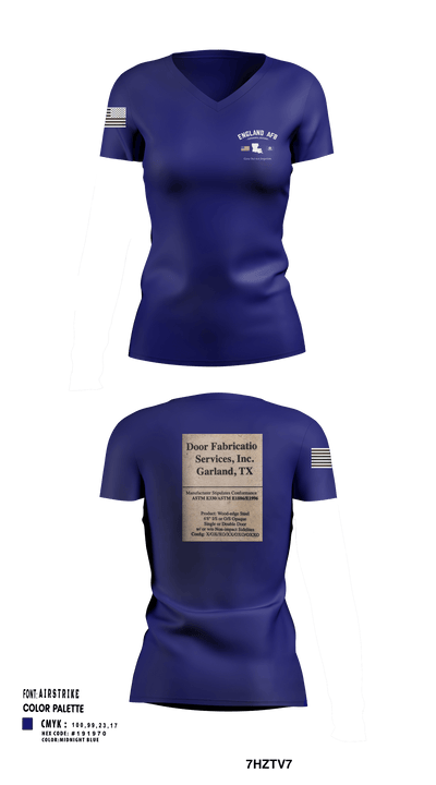 526th TFS 89868786 Women's Short Sleeve V-neck Shirt - 1