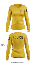 New Ellenton Police Department 612730 Women's Long Sleeve V-neck Shirt - 2