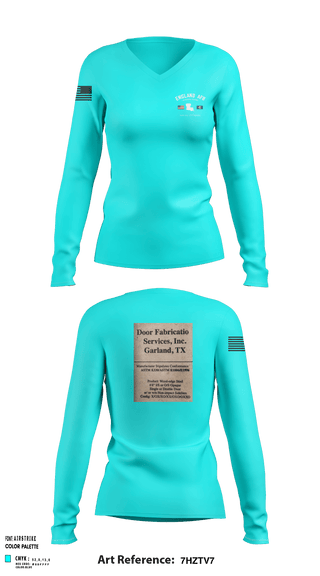 Women's Long Sleeve Vneck Shirt, 526th TFS, , Teamtime, Team time, sublimation, custom sports apparel, team uniforms, spirit wear, spiritwear, sports uniforms, custom shirts, team store, custom team store, fundraiser sports, apparel fundraiser