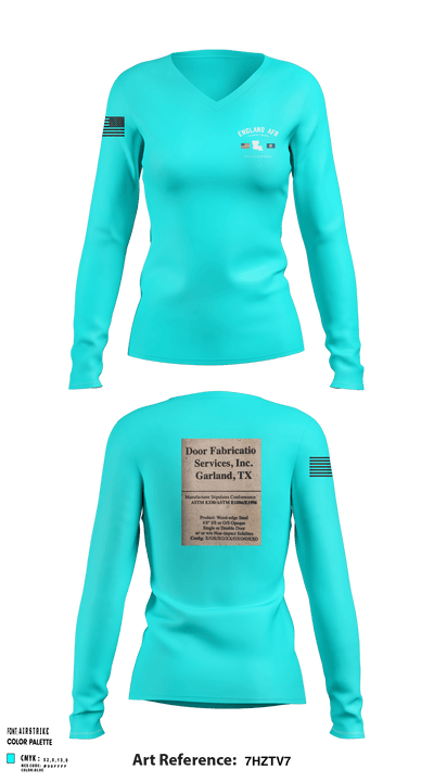 526th TFS 89868786 Women's Long Sleeve V-neck Shirt - 3