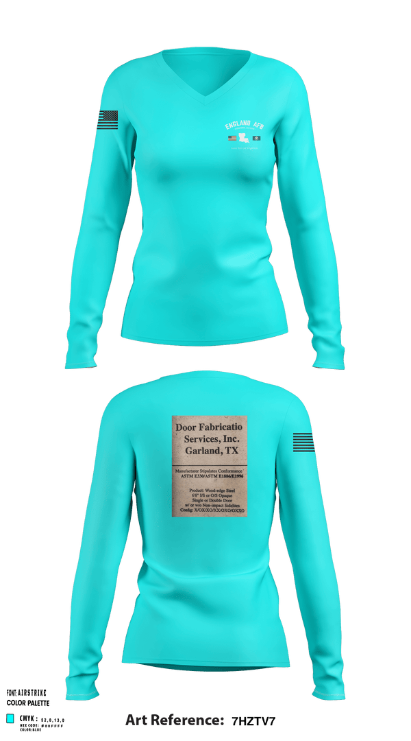 Women's Long Sleeve Vneck Shirt, 526th TFS, , Teamtime, Team time, sublimation, custom sports apparel, team uniforms, spirit wear, spiritwear, sports uniforms, custom shirts, team store, custom team store, fundraiser sports, apparel fundraiser