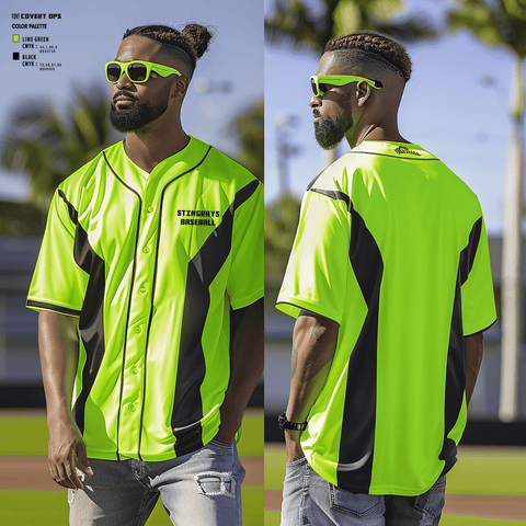 Full Button Baseball Jersey, STINGRAYS, Baseball, Teamtime, Team time, sublimation, custom sports apparel, team uniforms, spirit wear, spiritwear, sports uniforms, custom shirts, team store, custom team store, fundraiser sports, apparel fundraiser