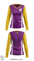 Norwalk Girls Flag Football 63158506 Women's Long Sleeve V-neck Shirt - 1